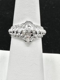 18KT WG With Natural Diamond 0.8 Carat Ring Size 6.25