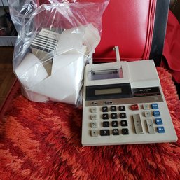 Sharp Electronic Printing Calculator With 3 Rolls Of Paper