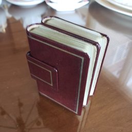 2 Sets Of Vintage Playing Cards In Leather Binding
