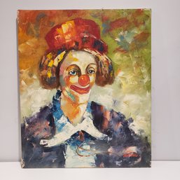 Oil Painting On Canvas 'clown Portrait'