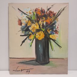 Oil Painting On Canvas 'flowers In Vase'