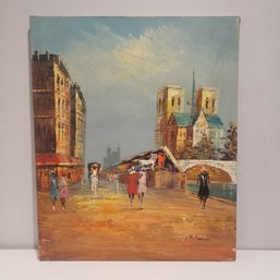 Oil Painting On Canvas 'Street Scene'