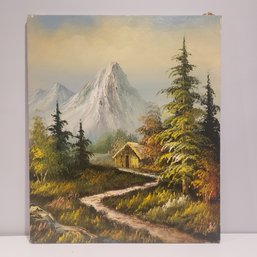 Oil Painting On Canvas 'cabin In The Woods'