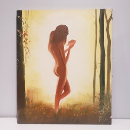Oil Painting On Canvas 'outdoor Nude Scene'
