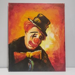 Oil Painting On Canvas 'portrait Of Clown'