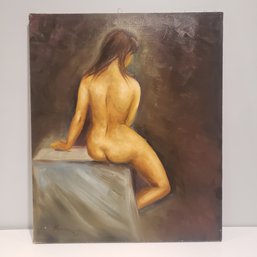 Oil Painting On Canvas 'nude Portrait Of Woman'