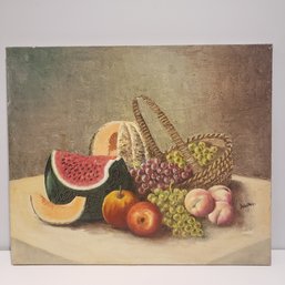 Oil Painting On Canvas 'still Life Watermelon'