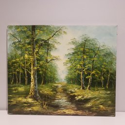 Oil Painting On Canvas 'forest Stream'
