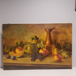 Oil Painting On Canvas 'tabletop Still Life Fruits'