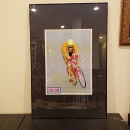 Framed Cycling Poster Under Glass