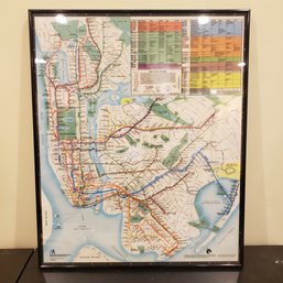 Framed Subway Map Of New York