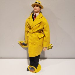 Dick Tracy Figurine With Tags On Stand