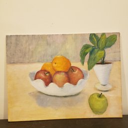Vtg Oil Painting 'still Life Fruits'