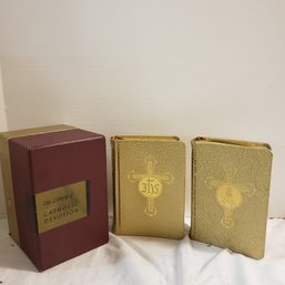 Set Of Vintage Bibles The Library Of Catholic Devotion
