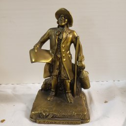 Bronze Statue Of Man 'the Town Crier'