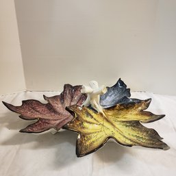 Vintage Ceramic Resting Leaf Candy Platter