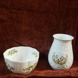 Fine Bone China Aynsley Bowl And Vase