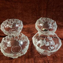 Set Of Mikasa Glass Bowls