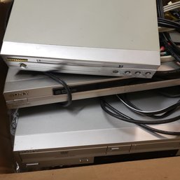 Lot Of 3 Dvd/vhs Players With Wires