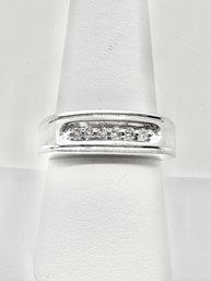 Natural Diamond Platiumu Ring  Size 9
