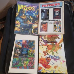 Assorted Misc. Comic Book Guides And Cards