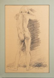 Nude Charcoal On Paper Signed George Luks