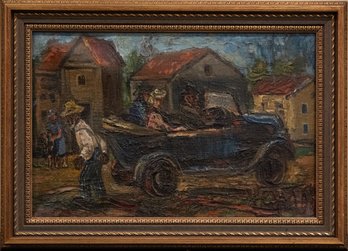 Small Mid Century Oil On Canvas Signed Hoffman