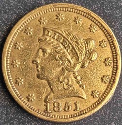 1851 Liberty Head Gold Quarter Eagle