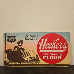 Hecker's Vintage Advertisement Sign Poster