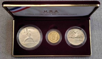 1992 American Olympic Three Coin Uncirculated Set
