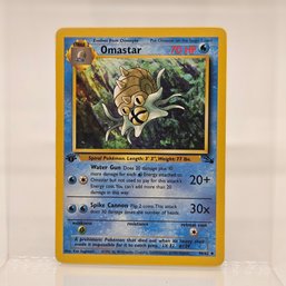 1st Edition Omastar Fossil Series Vintage Pokemon Card