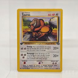 1st Edition Tauros Jungle Series Vintage Pokemon Card