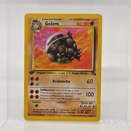 1st Edition Golem Fossil Series Vintage Pokemon Card