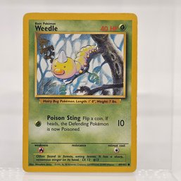 Weedle Base Set Vintage Pokemon Card