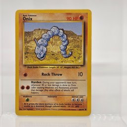 Onix Base Set Vintage Pokemon Card