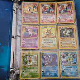 Rare Childhood Binder Collection Vintage Pokemon Cards With BASE SET CHARIZARD! Binder Included