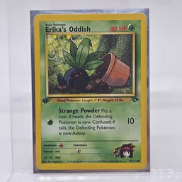 1st Edition Erika's Oddish Vintage Pokemon Card Gym Set