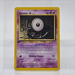 1st Edition Unown U Vintage Pokemon Card Neo Series