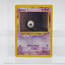 Unown Q Vintage Pokemon Card Neo Set