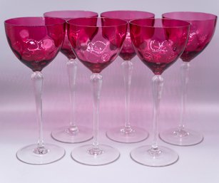 Stained Crystal Wine Glases