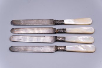 Set Of 4 J. Russell And Co. Mother Of Pearl Butterknife