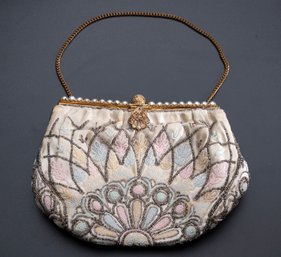 Antique Beaded Bags Satin Lining