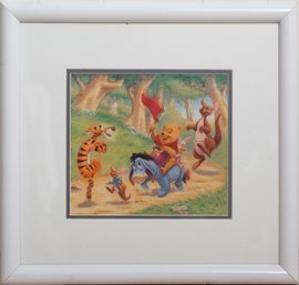 Disney Winnie The Pooh Lithograph   'Pooh's Afternoon Fun'