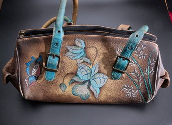 Handpainted Anushka Women's Leather Handbag