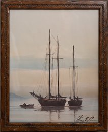 Nautical Print On Canvas 'Mast Ships'