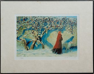 Limited Edition 11/280 Lithograph   'Lady And The Dog'