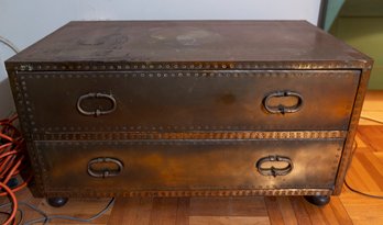 Beautiful Bronze Chests Trunks Wooden Inside #2