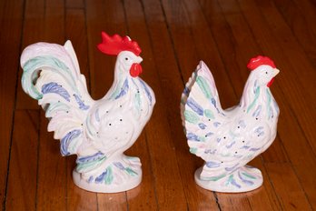 Rooster And Hen Porcelain Figurines Zoe NYC