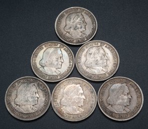 Lot Of 6 1893 Columbian Commemorative Half Dollar