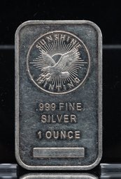 Vintage Sunshine Mint Eagle 1 Oz Silver Bar